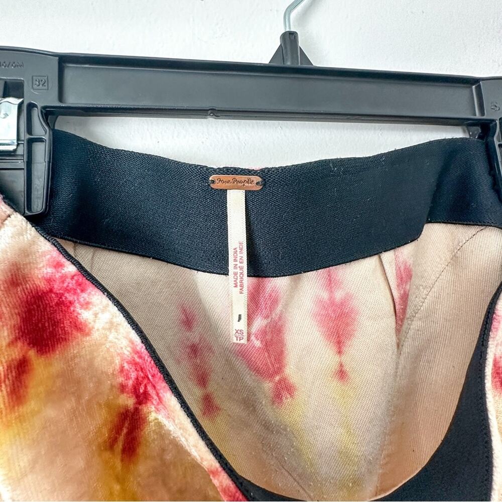 Free People Serious Swagger Midi Skirt XS Velvet Tie Dye - Picture 3 of 6